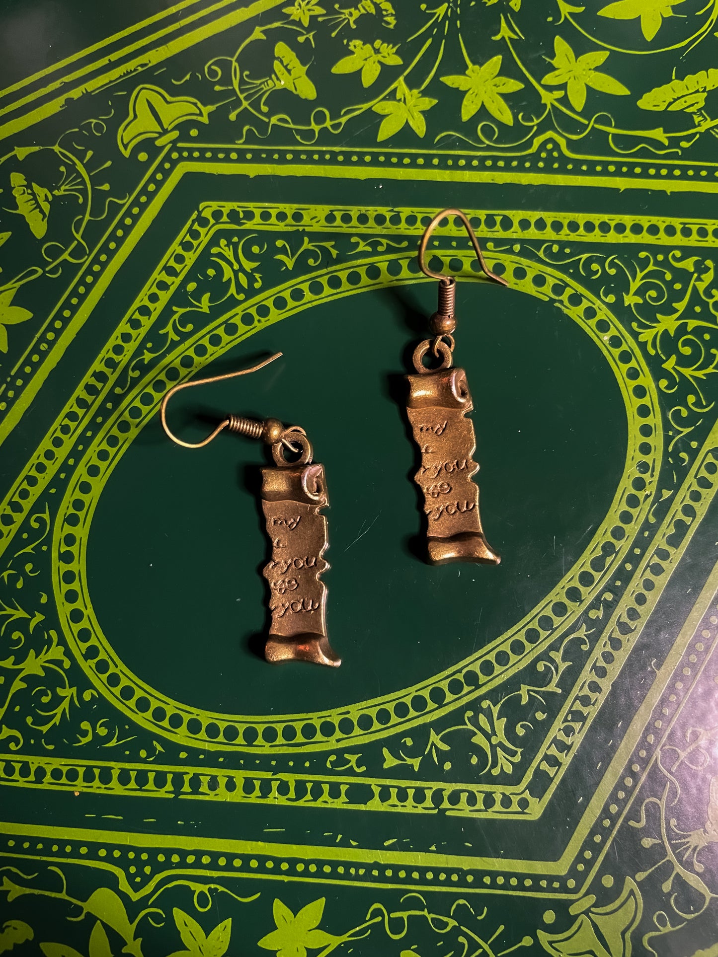 Bronze Scroll Earrings